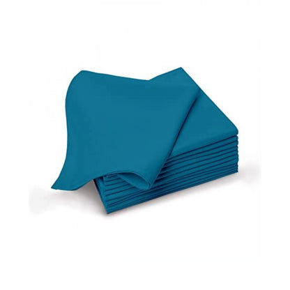 Roneclick Solid Cotton Napkins Sets (Turquoise green)