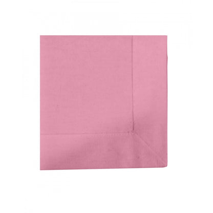 Roneclick Solid Cotton Napkins Sets (Baby Pink)