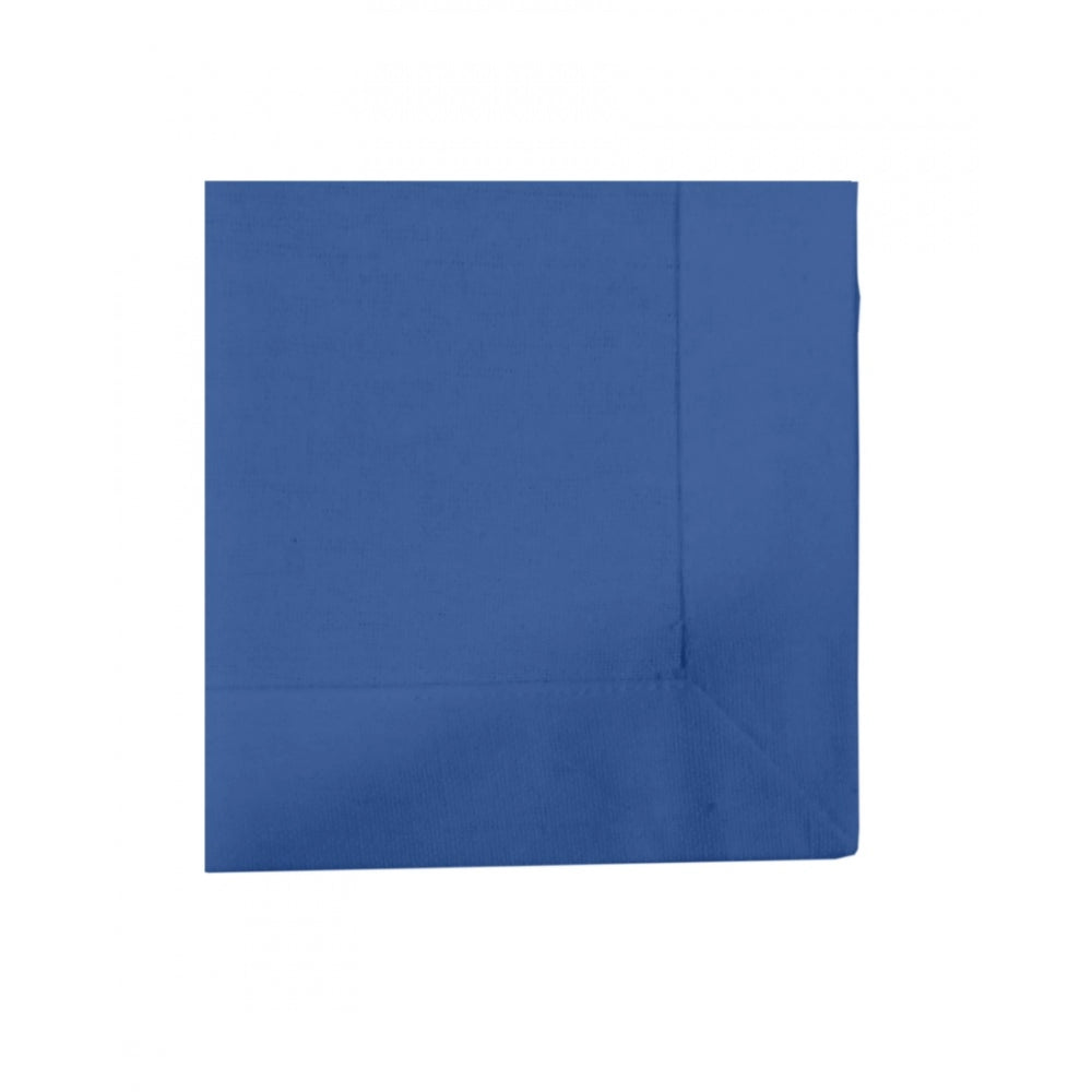 Roneclick Solid Cotton Napkins Sets (Royal Blue)