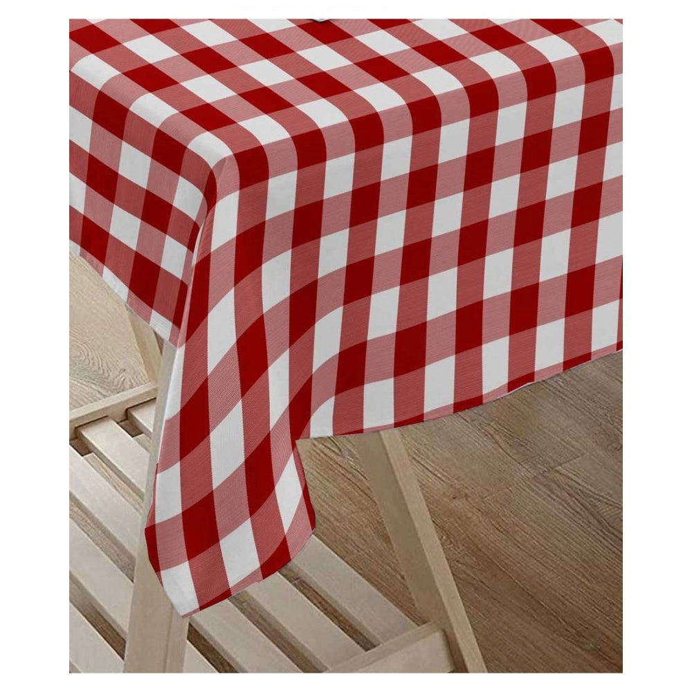 Generic Checkered Cotton Checks Table Cloth (Red)