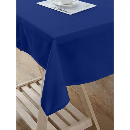 Roneclick Solid Cotton Plain Table Cloth (Blue)