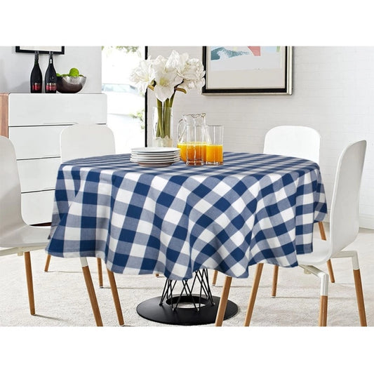 Generic Checkered Cotton Checks Table Cloth (Royal Blue)