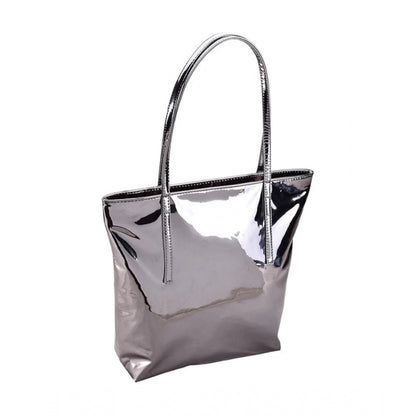 Generic Women's Synthetic Solid Shoulder Bag (Grey)