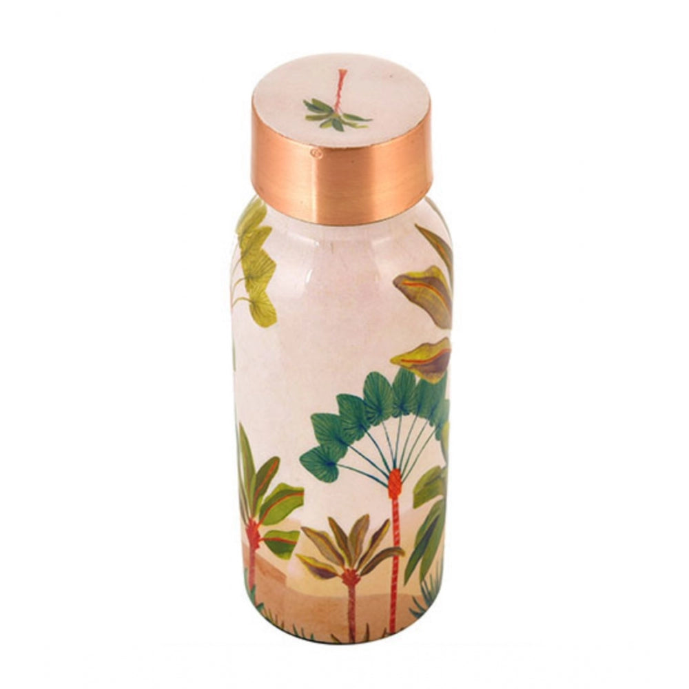 Roneclick Dessert Printed Copper Bottle 500Ml (Multicolor)