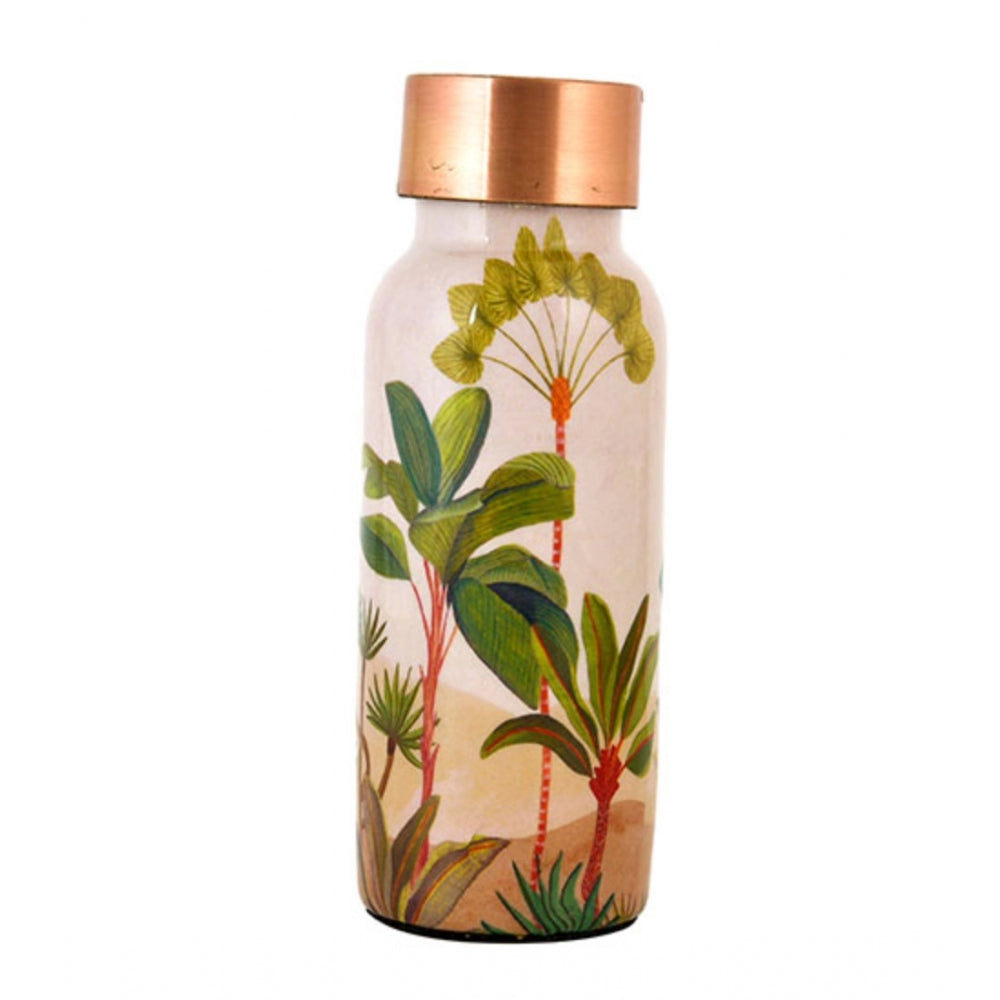 Roneclick Dessert Printed Copper Bottle 500Ml (Multicolor)