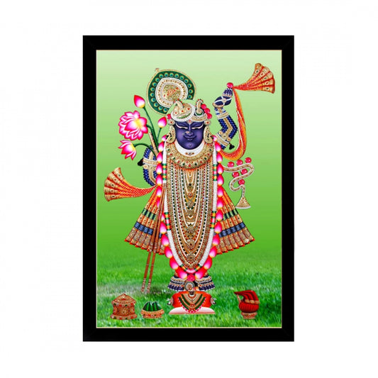 Generic Shrinathji Painting with Synthetic Photo Frame (Multicolor)