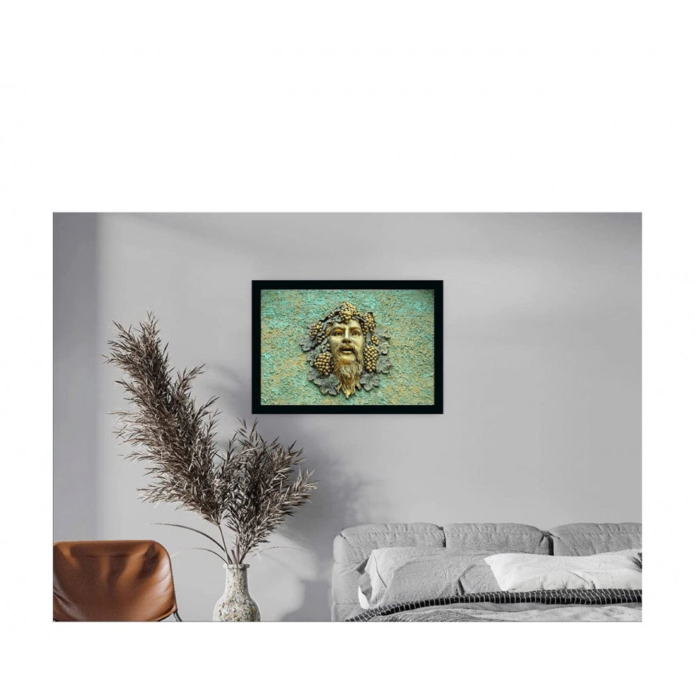 Generic Lord Buddha Painting with Synthetic Photo Frame (Multicolor)