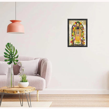 Generic Ayodhya ram lalla Painting with Synthetic Photo Frame (Multicolor)