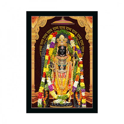 Generic Ayodhya ram lalla Painting with Synthetic Photo Frame (Multicolor)