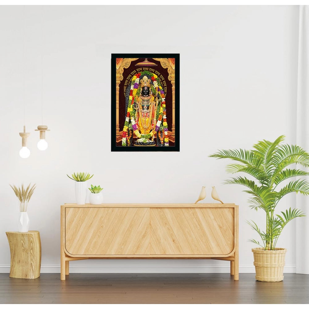 Generic Ayodhya ram lalla Painting with Synthetic Photo Frame (Multicolor)