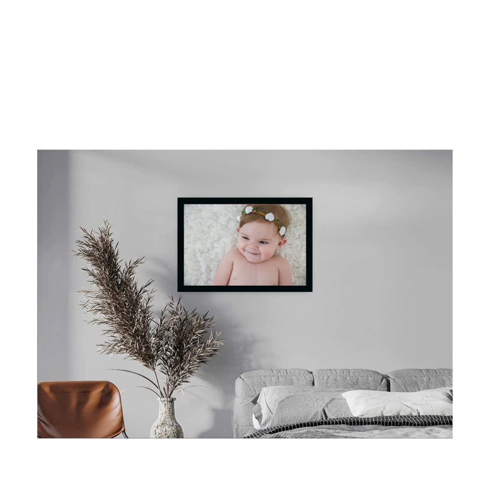 Generic Baby Photo Painting with Synthetic Photo Frame (Multicolor)