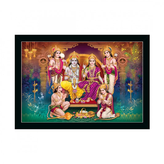 Generic Ayodhya Ram Mandir Painting with Synthetic Photo Frame (Multicolor)