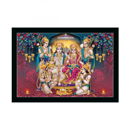 Generic Ayodhya Ram Mandir Painting with Synthetic Photo Frame (Multicolor)