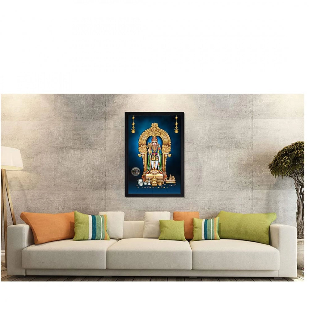 Generic Murugan Painting with Synthetic Photo Frame (Multicolor)