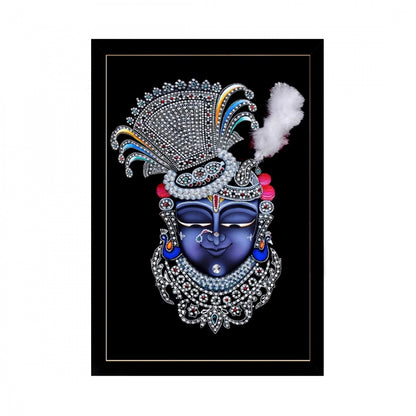 Generic Shrinathji Painting with Synthetic Photo Frame (Multicolor)