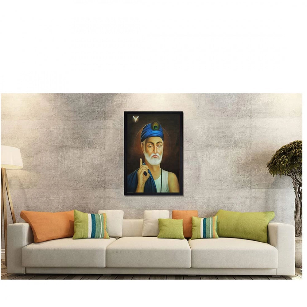 Generic Sant Kabir Das Painting with Synthetic Photo Frame (Multicolor)