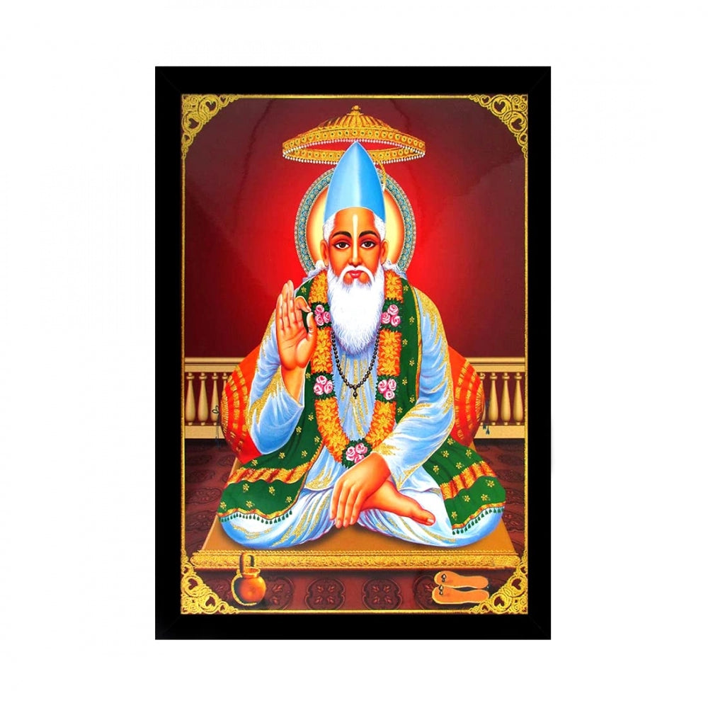 Generic Sant Kabir Das Painting with Synthetic Photo Frame (Multicolor)