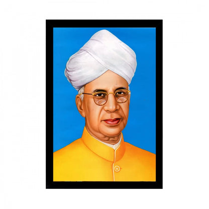 Generic Dr. Sarvepalli Radhakrishnan Painting with Synthetic Photo Frame (Multicolor)