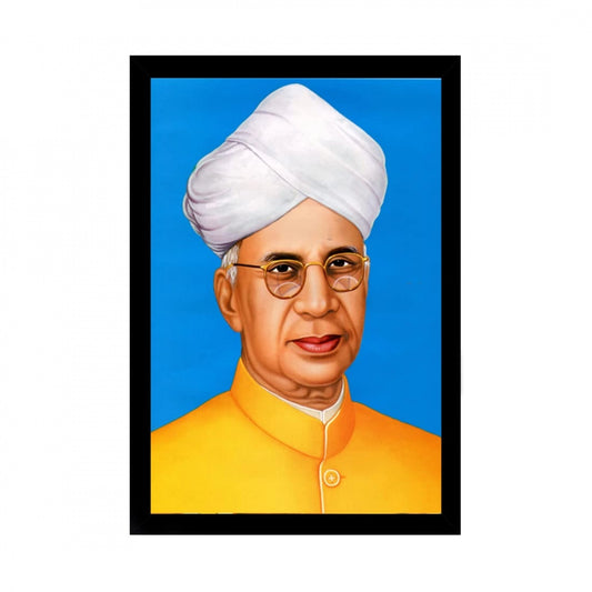 Generic Dr. Sarvepalli Radhakrishnan Painting with Synthetic Photo Frame (Multicolor)