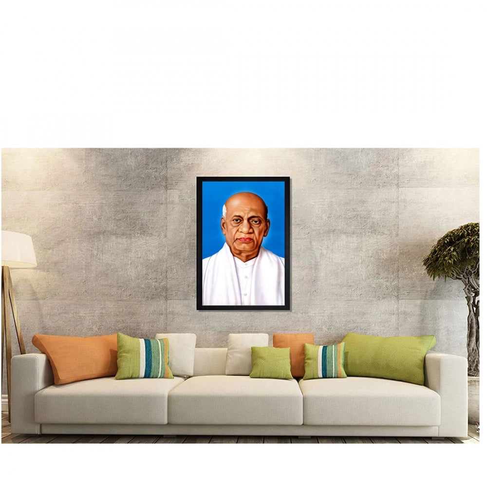 Generic Sardar Vallabhbhai Patel Painting with Synthetic Photo Frame (Multicolor)