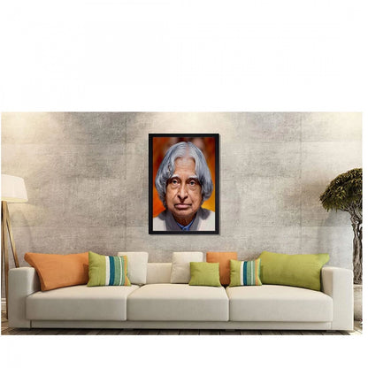 Generic A P J Abdul Kalam Painting with Synthetic Photo Frame (Multicolor)