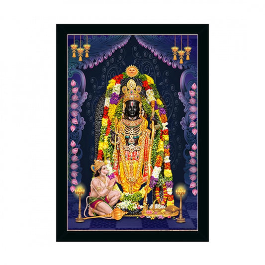 Generic yodhya ram lalla Painting with Synthetic Photo Frame (Multicolor)