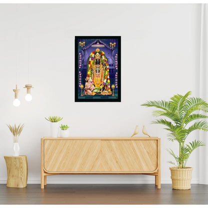 Generic Ayodhya ram lalla Painting with Synthetic Photo Frame (Multicolor)