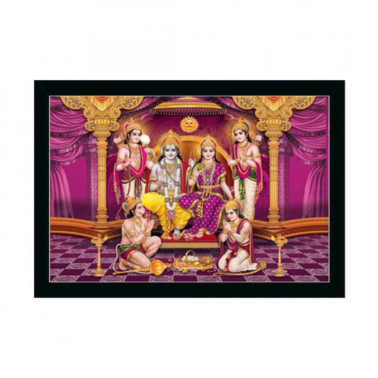 Generic Ayodhya Ram Mandir Painting with Synthetic Photo Frame (Multicolor)