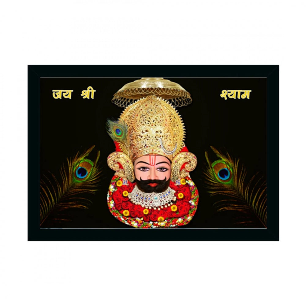 Generic Shri Shyam Painting with Synthetic Photo Frame (Multicolor)