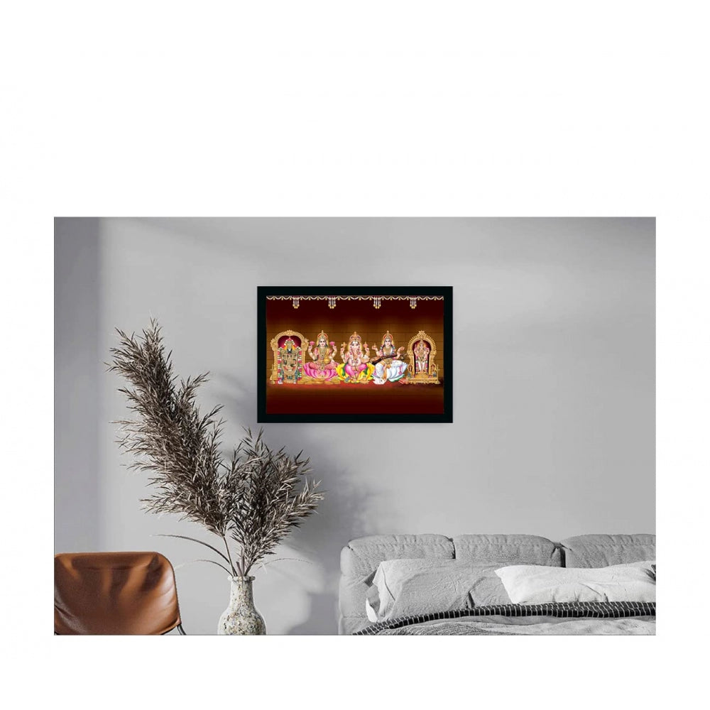 Generic Tirupati Balaji Painting with Synthetic Photo Frame (Multicolor)