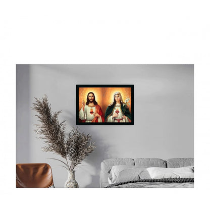 Generic Jesus Christ Painting with Synthetic Photo Frame (Multicolor)