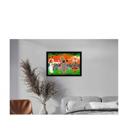 Generic Shrinathji Painting with Synthetic Photo Frame (Multicolor)