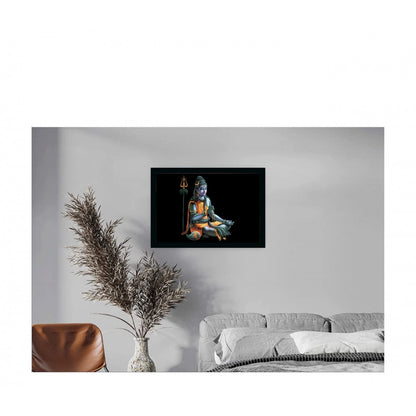 Generic Lord Shiva Painting with Synthetic Photo Frame (Multicolor)