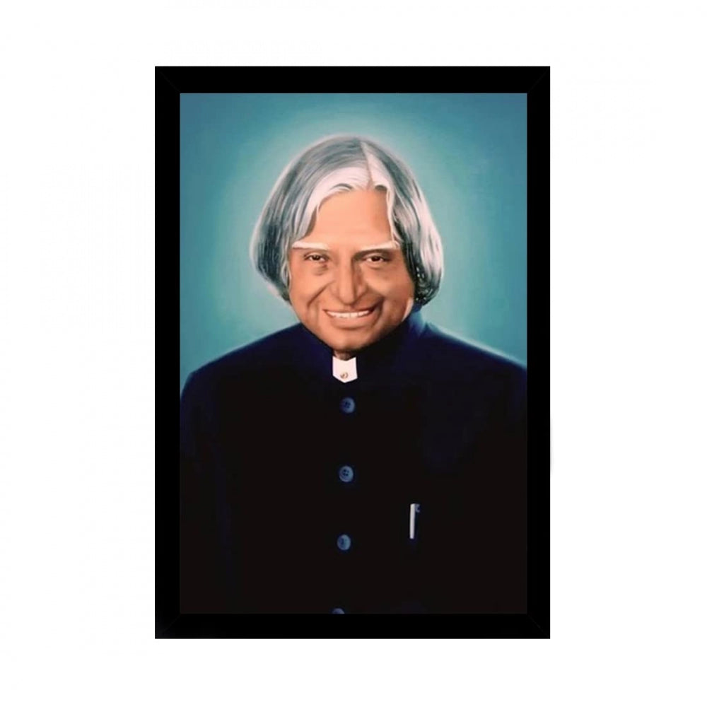 Generic A P J Abdul Kalam Painting with Synthetic Photo Frame (Multicolor)