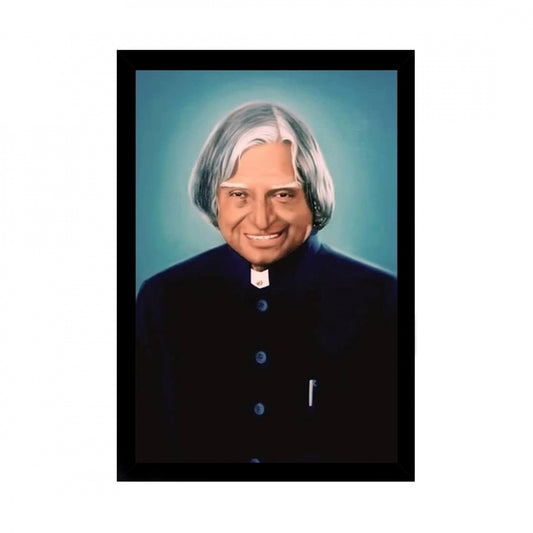 Generic A P J Abdul Kalam Painting with Synthetic Photo Frame (Multicolor)