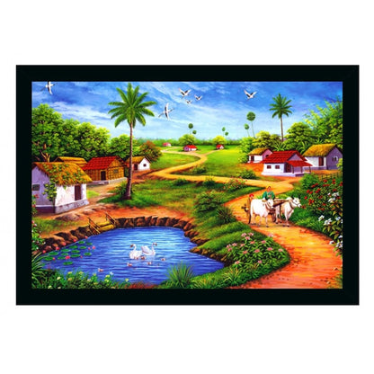 Generic Natural photo Painting with Synthetic Photo Frame (Multicolor)