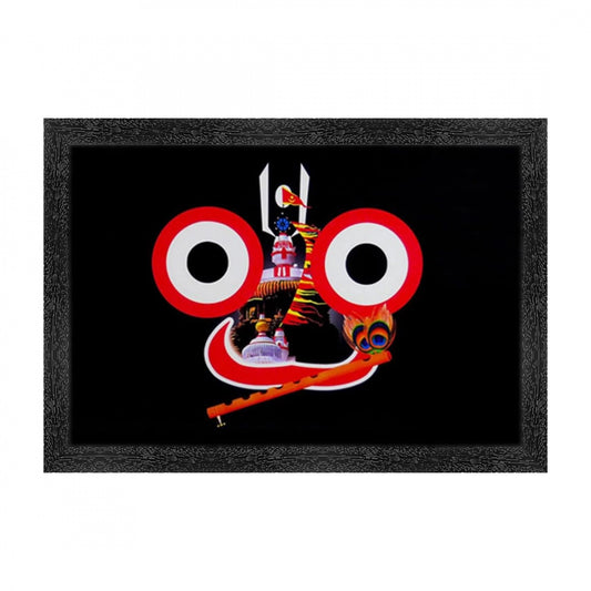 Generic Jagannath Photo Painting with Synthetic Photo Frame (Multicolor)