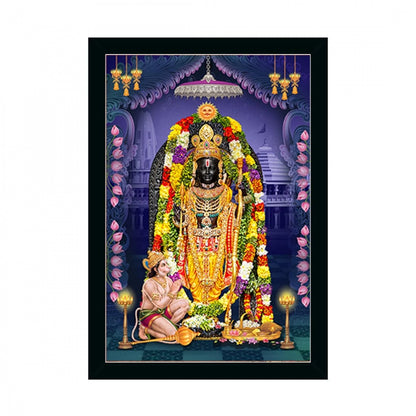 Generic Ayodhya ram lalla Painting with Synthetic Photo Frame (Multicolor)