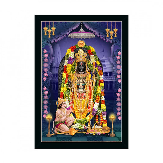 Generic Ayodhya ram lalla Painting with Synthetic Photo Frame (Multicolor)