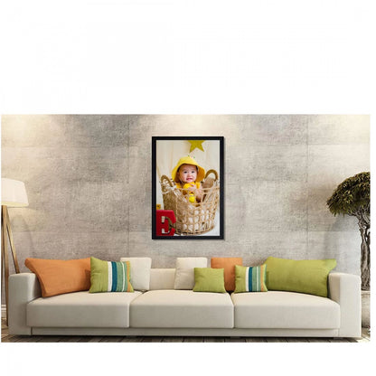 Generic Baby Photo Painting with Synthetic Photo Frame (Multicolor)