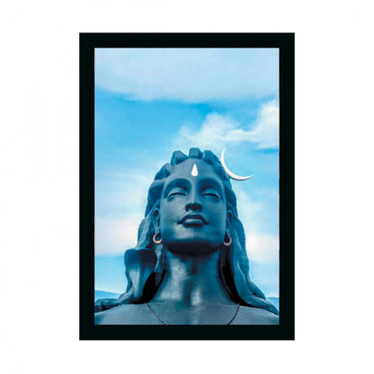 Generic Adiyogi Mahakal Painting with Synthetic Photo Frame (Multicolor)