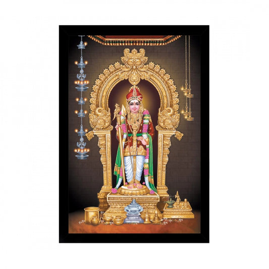 Generic Murugan Painting with Synthetic Photo Frame (Multicolor)