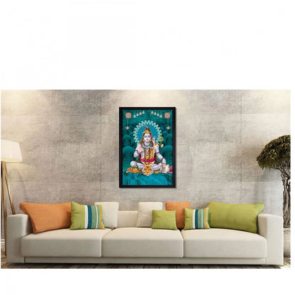 Generic Lord Shiva Painting with Synthetic Photo Frame (Multicolor)