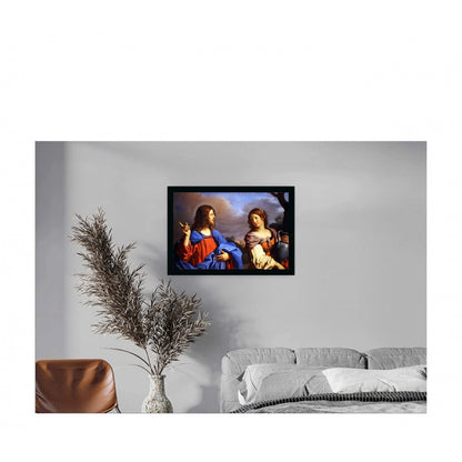 Generic Jesus Christ Painting with Synthetic Photo Frame (Multicolor)