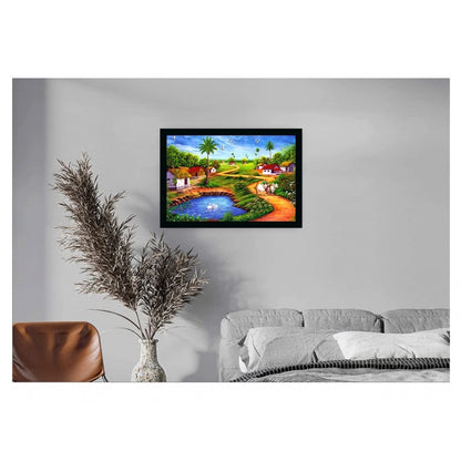 Generic Natural photo Painting with Synthetic Photo Frame (Multicolor)