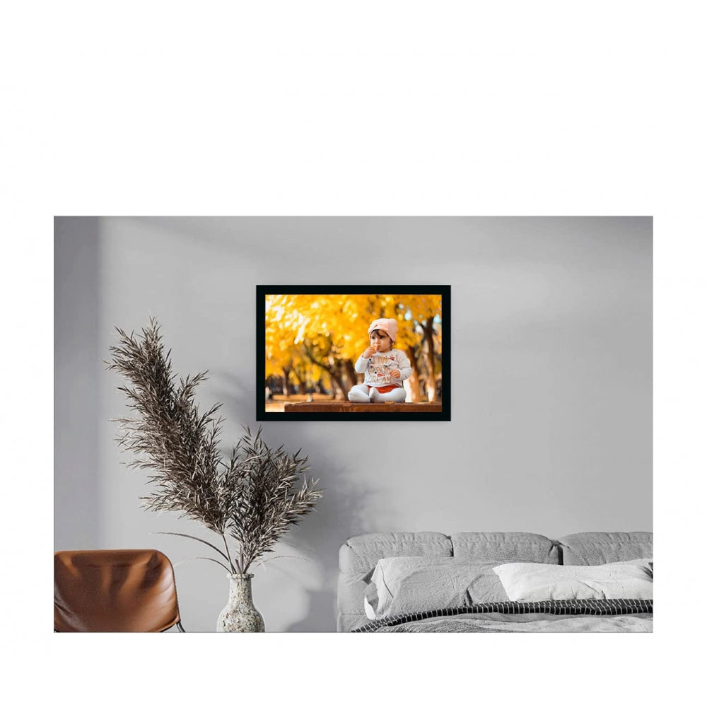 Generic Baby Photo Painting with Synthetic Photo Frame (Multicolor)