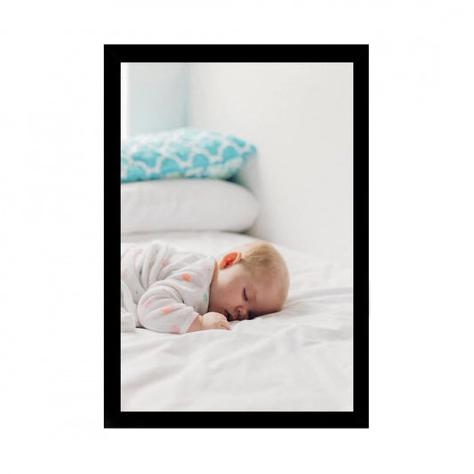 Generic Baby Photo Painting with Synthetic Photo Frame (Multicolor)