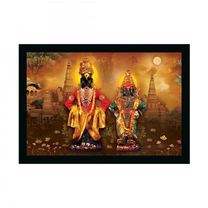 Generic Lord Vitthal Painting with Synthetic Photo Frame (Multicolor)