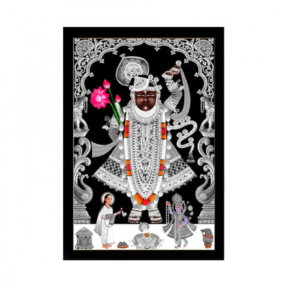 Generic Shrinathji Painting with Synthetic Photo Frame (Multicolor)