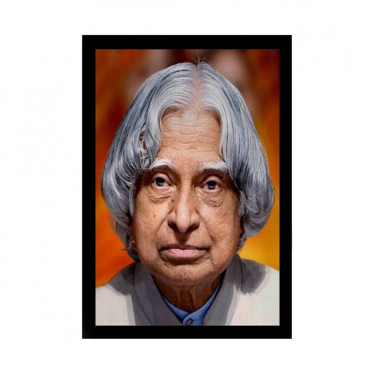 Generic A P J Abdul Kalam Painting with Synthetic Photo Frame (Multicolor)